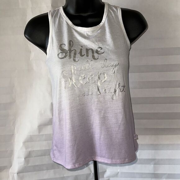 More Than Magic Girl's Purple/White Racerback Tank Top size 7/8 - Picture 1 of 3
